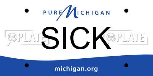 SICK Michigan License Plate