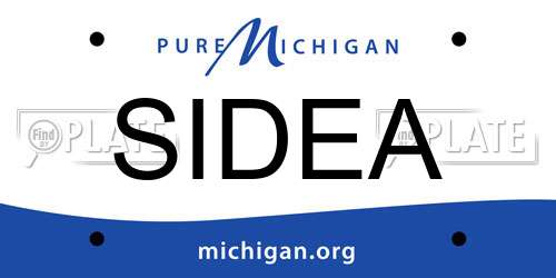 SIDEA Michigan License Plate