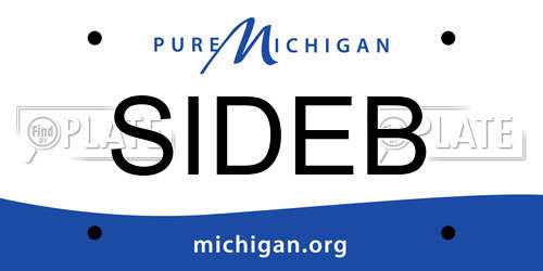 SIDEB Michigan License Plate