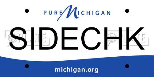 SIDECHK Michigan License Plate