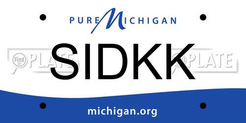 SIDKK Michigan License Plate