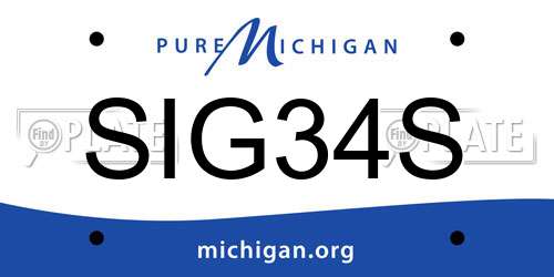 SIG34S Michigan License Plate