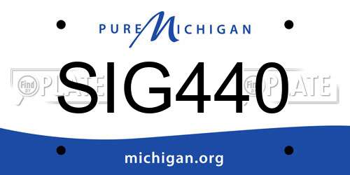 SIG440 Michigan License Plate