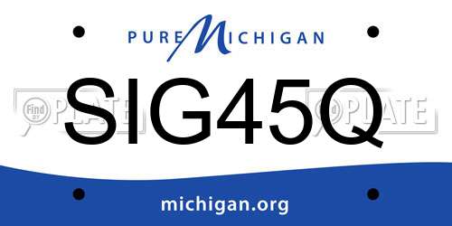 SIG45Q Michigan License Plate