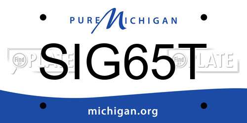SIG65T Michigan License Plate
