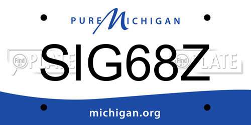 SIG68Z Michigan License Plate