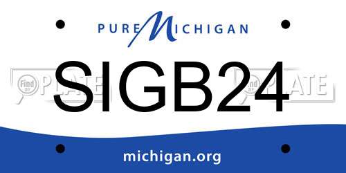 SIGB24 Michigan License Plate