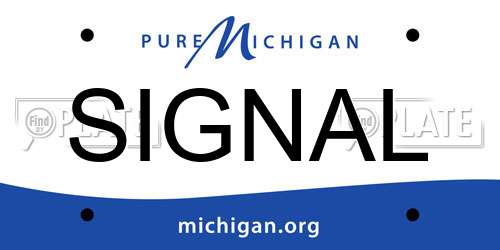 SIGNAL Michigan License Plate