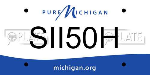 SII50H Michigan License Plate