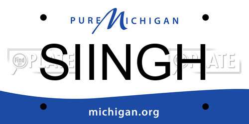 SIINGH Michigan License Plate