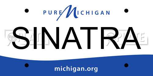 SINATRA Michigan License Plate