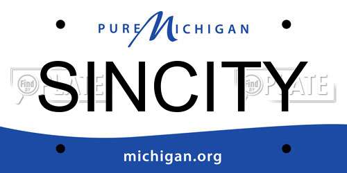 SINCITY Michigan License Plate