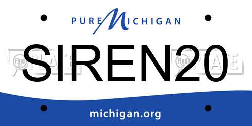 SIREN20 Michigan License Plate