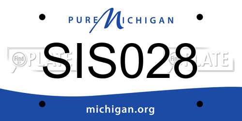 SIS028 Michigan License Plate