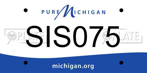 SIS075 Michigan License Plate
