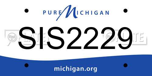 SIS2229 Michigan License Plate