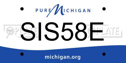 SIS58E Michigan License Plate