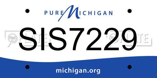 SIS7229 Michigan License Plate
