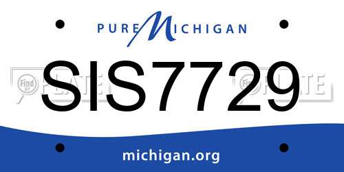 SIS7729 Michigan License Plate