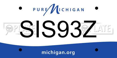 SIS93Z Michigan License Plate