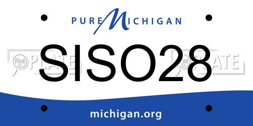 SISO28 Michigan License Plate