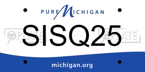 SISQ25 Michigan License Plate
