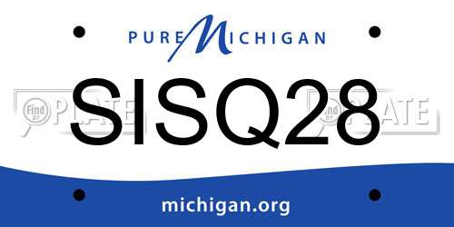 SISQ28 Michigan License Plate