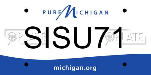 SISU71 Michigan License Plate