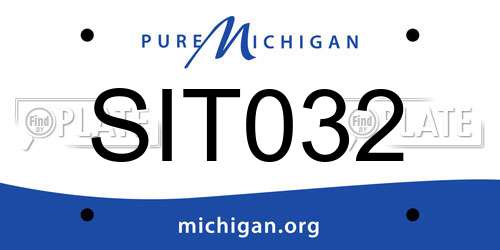 SIT032 Michigan License Plate