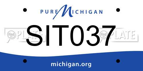 SIT037 Michigan License Plate