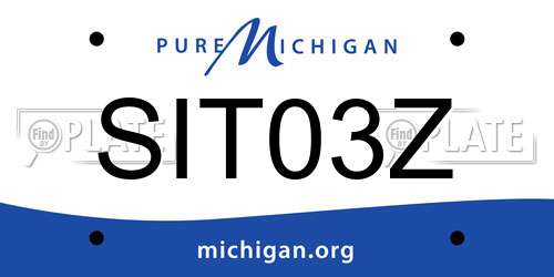 SIT03Z Michigan License Plate