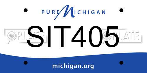 SIT405 Michigan License Plate