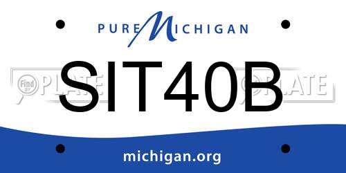 SIT40B Michigan License Plate