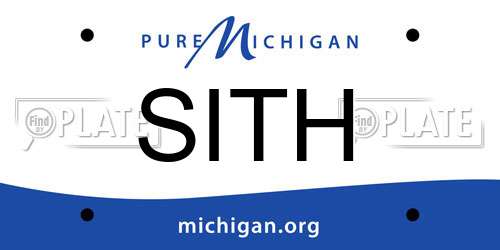 SITH Michigan License Plate