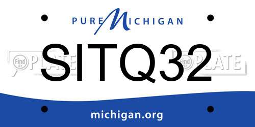 SITQ32 Michigan License Plate