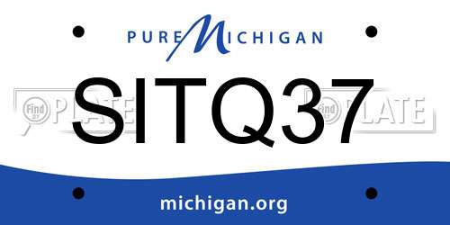 SITQ37 Michigan License Plate