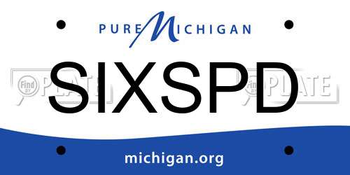 SIXSPD Michigan License Plate
