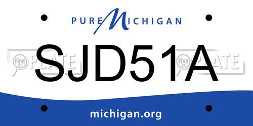 SJD51A Michigan License Plate