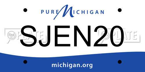 SJEN20 Michigan License Plate