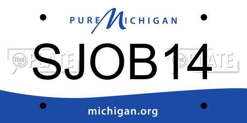 SJOB14 Michigan License Plate