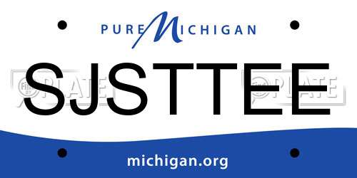 SJSTTEE Michigan License Plate