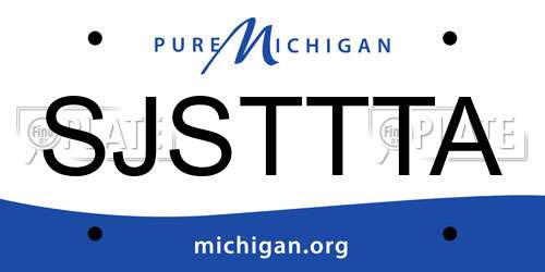 SJSTTTA Michigan License Plate