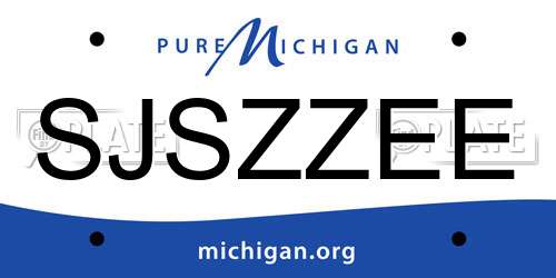 SJSZZEE Michigan License Plate