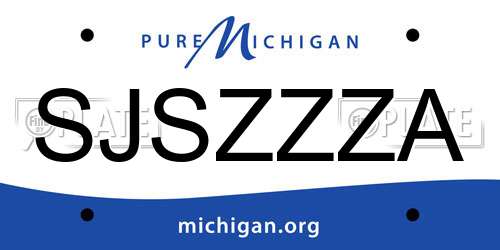 SJSZZZA Michigan License Plate
