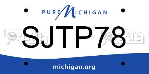 SJTP78 Michigan License Plate