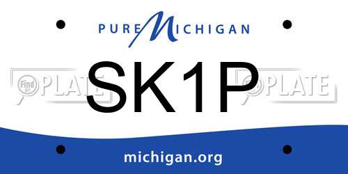 SK1P Michigan License Plate