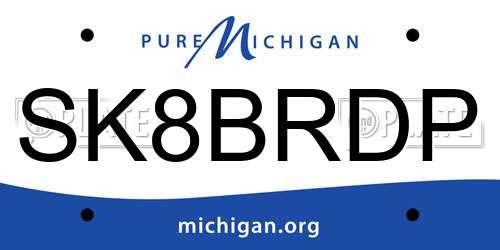SK8BRDP Michigan License Plate