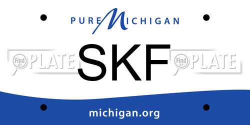 SKF Michigan License Plate