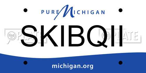 SKIBQII Michigan License Plate