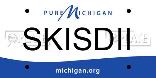 SKISDII Michigan License Plate